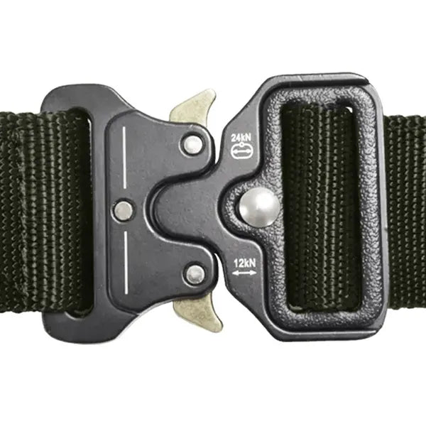 Taktikai állítható vászon öv 131 cm x 3,8 cm, QR csat, camo