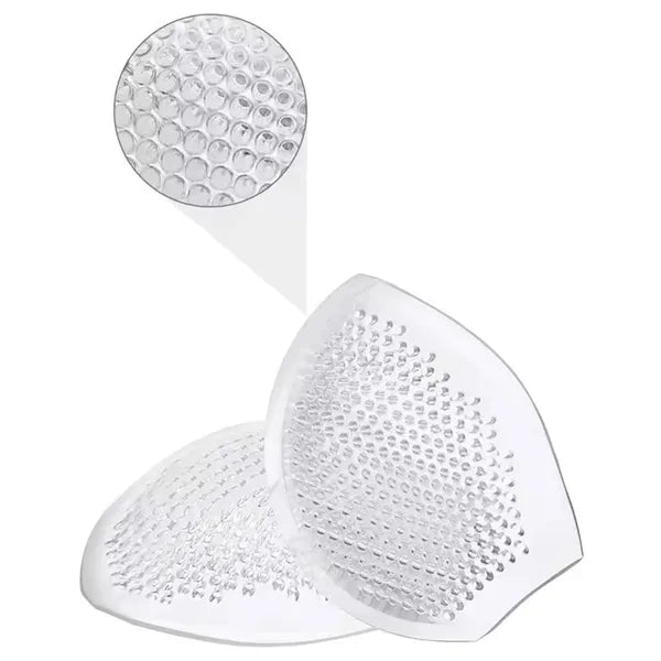 Szilikon push-up melltartó betét, vízálló, perforált, átlátszó, 1 pár