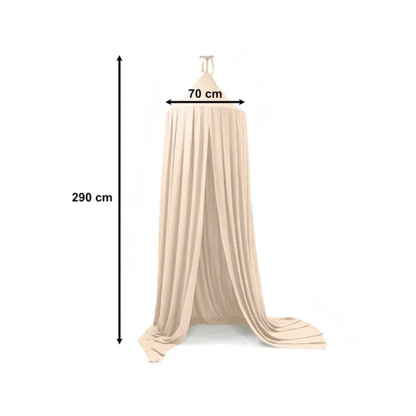 Bézs függő baldachin gyerekszobába, 70 cm átmérő, 290 cm hossz