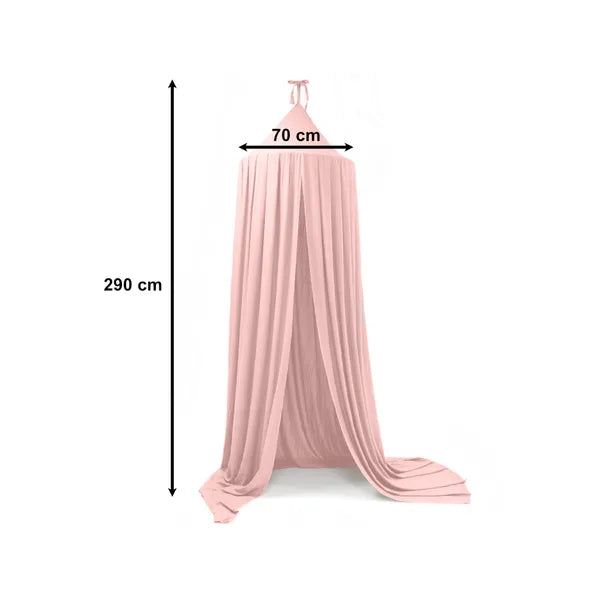 Gyerekszoba baldachin 70 cm átm., 290 cm hossz, világos rózsaszín