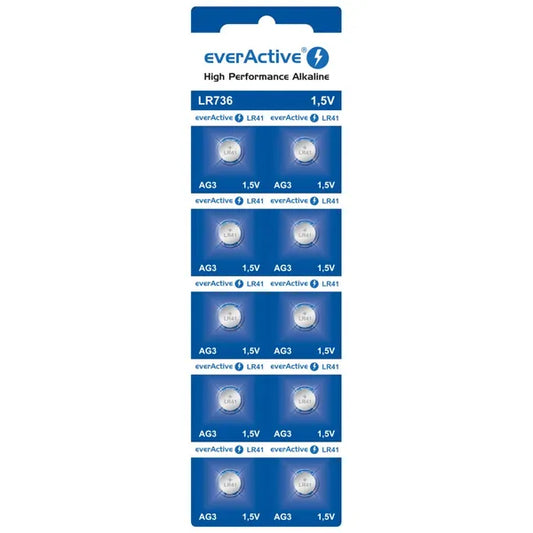 everActive LR41 (LR736/AG3) alkáli gombelem 1,5 V - 10 db