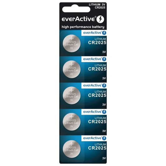 EverActive CR2025 lítium gombelem 3V, 5 db-os bliszter