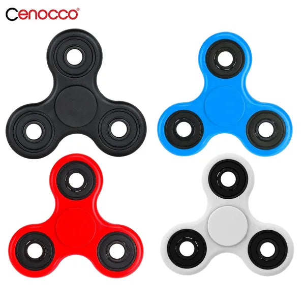 6 db fidget spinner szett, ABS, kerámia csapágy, 7,5 cm, piros/kék/fekete