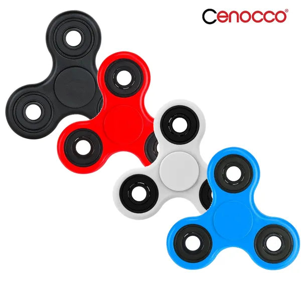 6 db fidget spinner szett, ABS, kerámia csapágy, 7,5 cm, piros/kék/fekete