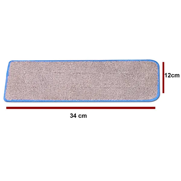 6 db mosható mikroszálas felmosófej pótpárna, 34×12 cm, szürke