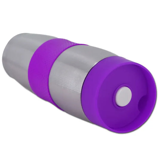 Rozsdamentes acél duplafalú termosz bögre 380 ml, lila, BPA-mentes
