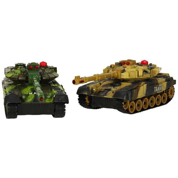 RC távirányítós T90 harckocsi szett, 2 db, 2,4 GHz, 34 cm