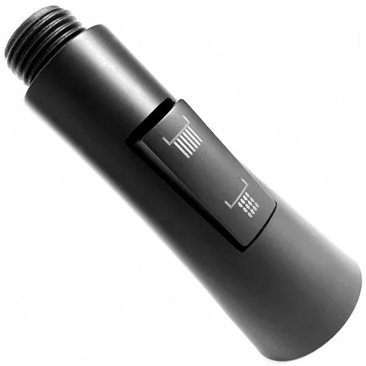 Univerzális fekete M22 perlator csaptelep-hosszabbító, 2 vízsugármód, 10 cm