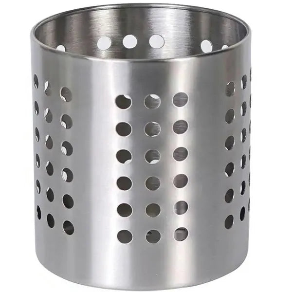 Rozsdamentes acél evőeszköz csepegtető, ezüst, 15 cm magas, Ø12 cm