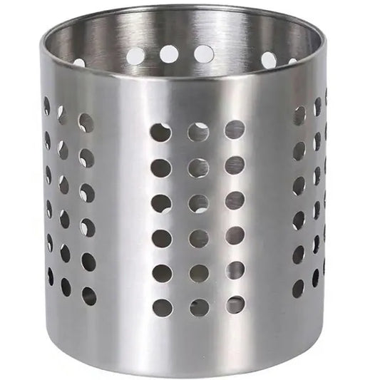 Rozsdamentes acél evőeszköz csepegtető, ezüst, 15 cm magas, Ø12 cm