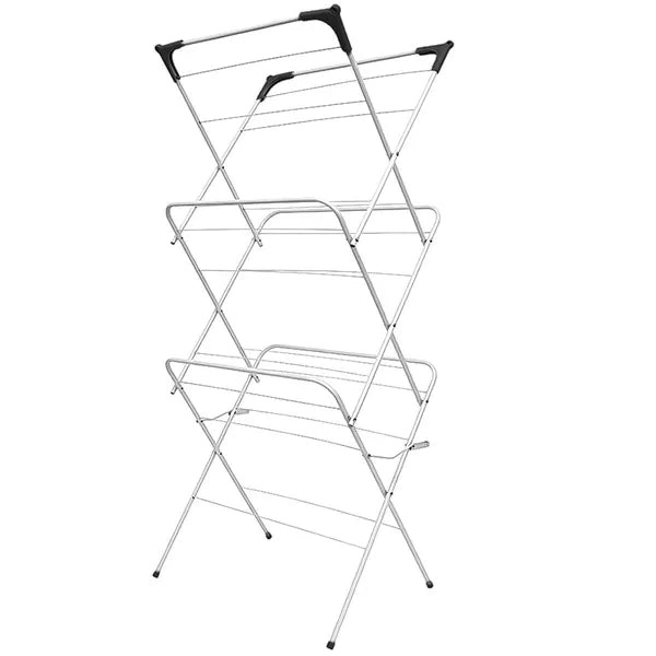Összecsukható, 3 szintes függőleges ruhaszárító, 145 cm, acél