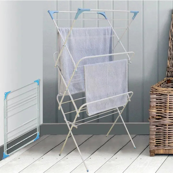 Összecsukható, 3 szintes függőleges ruhaszárító, 145 cm, acél