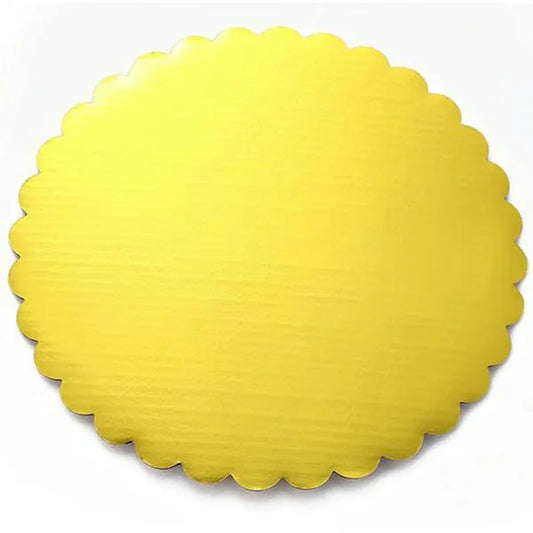 Arany színű kerek tortaalátét 30 cm, 3 mm, karton, 10 kg-ig