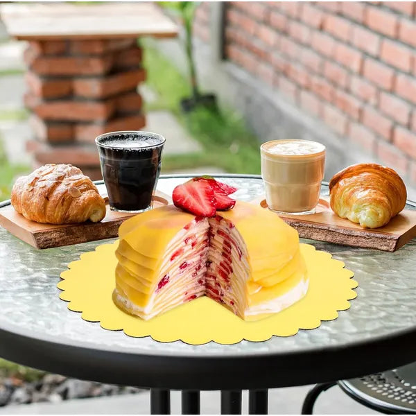 Arany színű kerek tortaalátét 30 cm, 3 mm, karton, 10 kg-ig