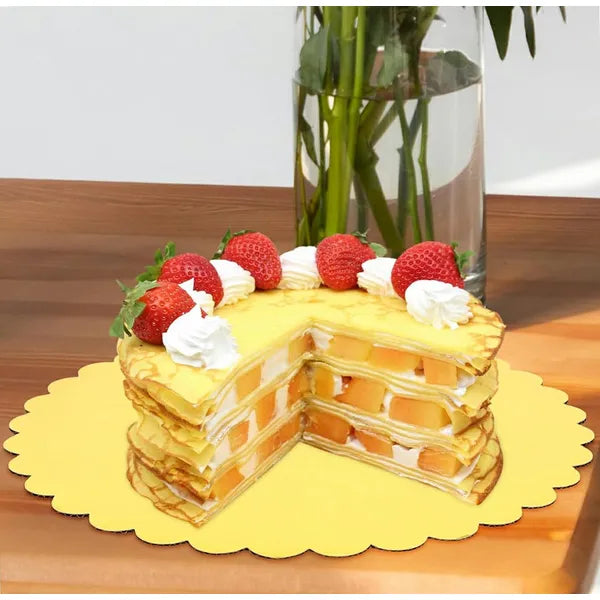 Arany színű kerek tortaalátét 30 cm, 3 mm, karton, 10 kg-ig