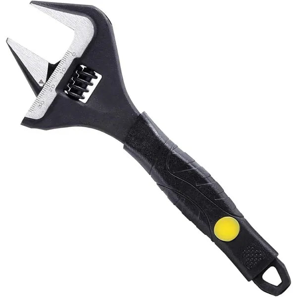 Állítható acél villáskulcs 8″ (0–39 mm), gumírozott nyél
