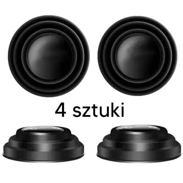 Fekete ø25 mm öntapadós autó ajtóél védő ütköző, 4 db