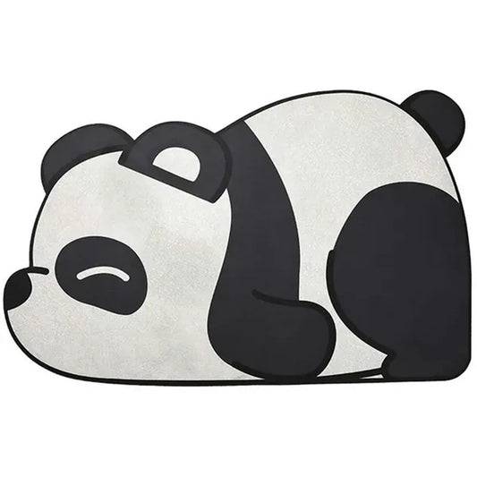 Gyorsan száradó fürdőszobai kilépő, panda minta, 60×40 cm, csúszásgátlós