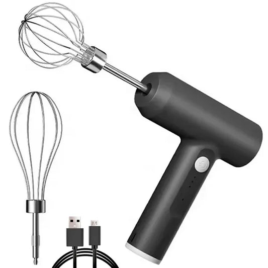 Vezeték nélküli akkumulátoros kézi mixer, 15 W, 3 fokozat, acél szárak