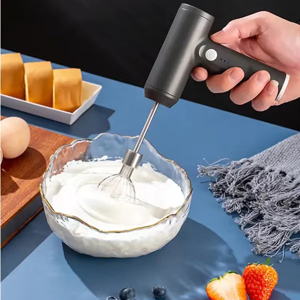 Vezeték nélküli akkumulátoros kézi mixer, 15 W, 3 fokozat, acél szárak