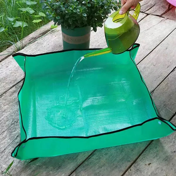 Vízhatlan növényátültető alátét, 66×66 cm, zöld, PVC