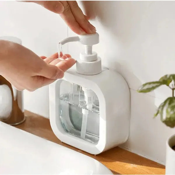 500 ml pumpás folyékony szappan adagoló, átlátszó tartállyal