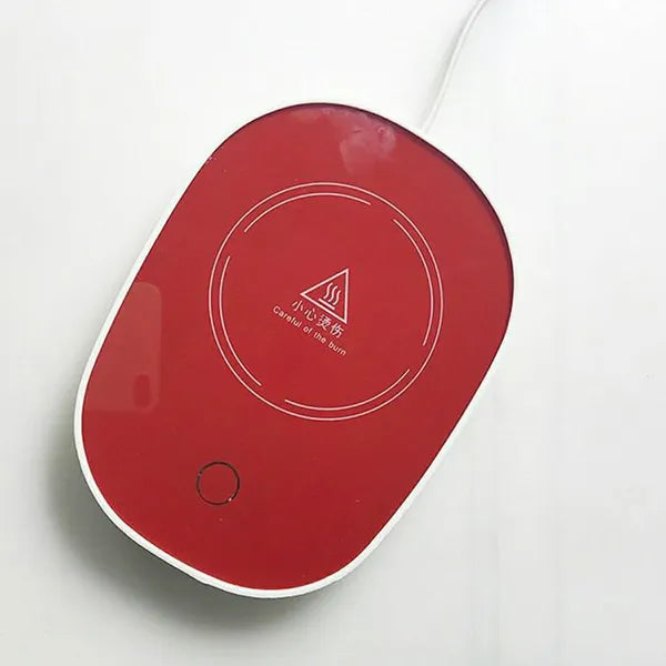 Elektromos bögremelegítő 55°C-ig, piros-fehér, 230 V, 15x11 cm
