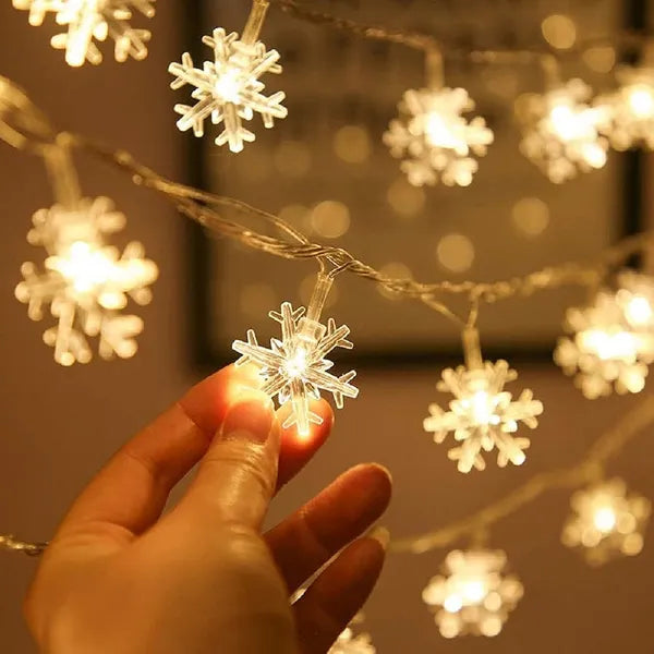 LED hópihe karácsonyi fényfüzér, 20× meleg fehér, 3 m, elemes