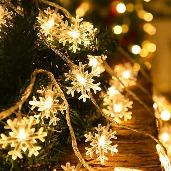 LED hópihe karácsonyi fényfüzér, 20× meleg fehér, 3 m, elemes