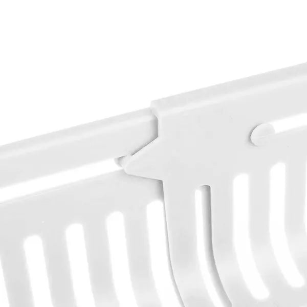 Állítható hűtőszekrény fiókszervező, polcra rögzíthető, 20–28 cm, fehér, PP