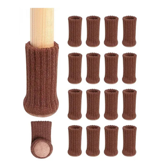 Barna bútorláb védő huzat, 16 db, Ø40 mm, 70 mm, filc talppal