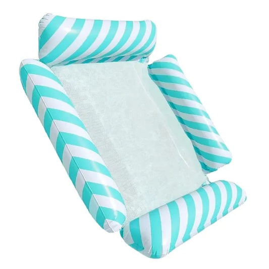Felfújható vízi relax fotel, kék, 123×120 cm PVC matrac