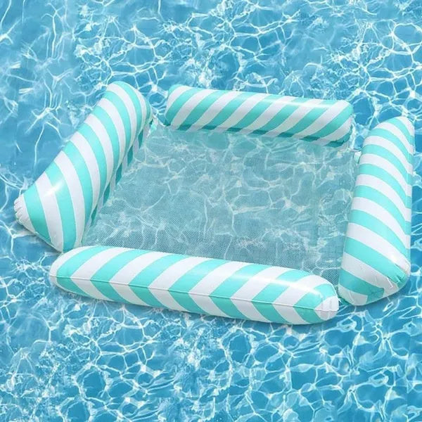 Felfújható vízi relax fotel, kék, 123×120 cm PVC matrac