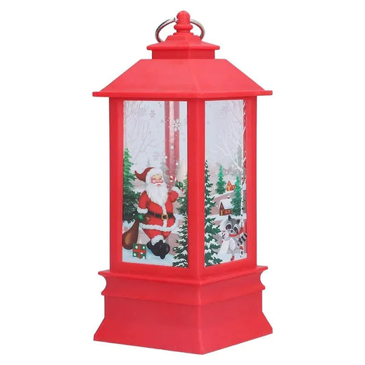 Piros LED karácsonyi lampion, 19,5 cm, akasztóval – AAA