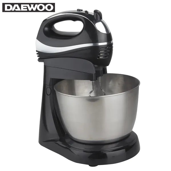 Daewoo 300 W kézi mixer forgó 3,5 L inox tálas állvánnyal, 5 fokozat