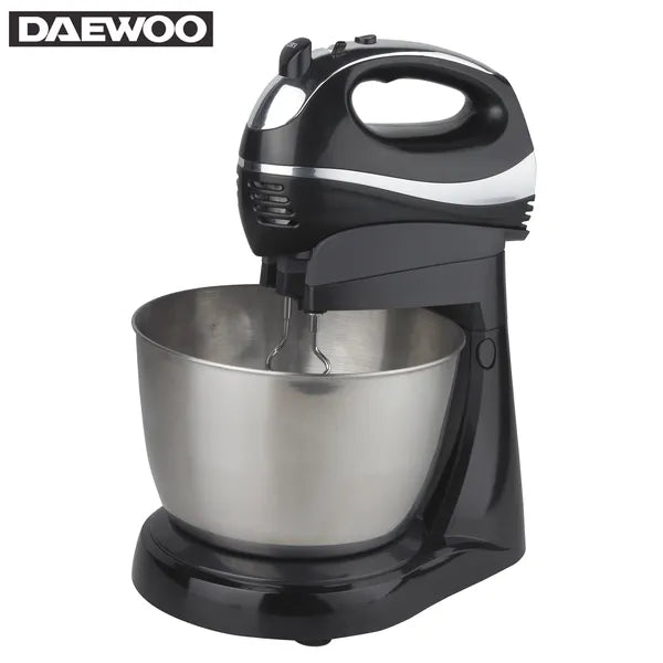 Daewoo 300 W kézi mixer forgó 3,5 L inox tálas állvánnyal, 5 fokozat