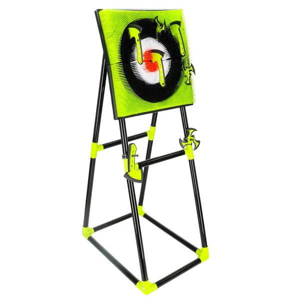Szilikon darts tábla szett 52 cm, 5 fejsze 5 shuriken, állvánnyal, 8+