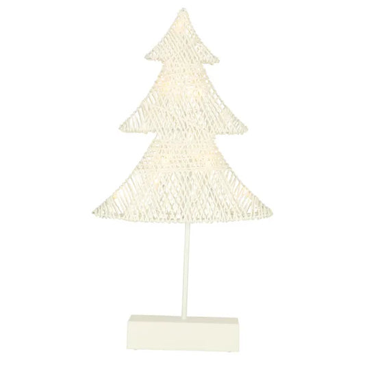 LED álló karácsonyfa dekoráció 10 LED, 39 cm, melegfehér fénnyel