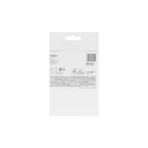 Gólya mintás muffin beszúró dekoráció, 11–12 cm, 7 db