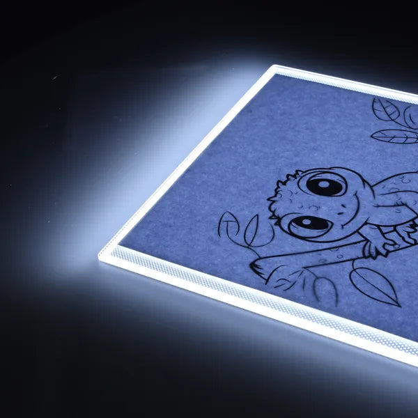 LED megvilágított A4 rajztábla, 3 fényerő, USB, ultravékony