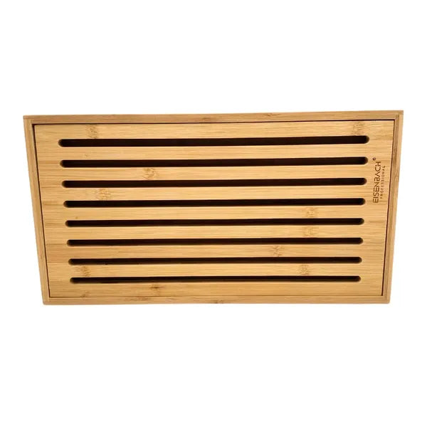Bambusz morzsatálcás kenyérvágó deszka 37×20 cm