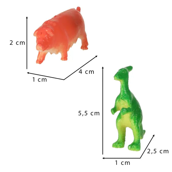 Állatfigura készlet 48 db – dinoszaurusz, vadon, tenger, farm