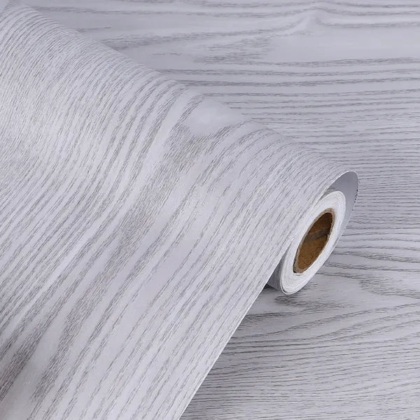 Öntapadós dekorfólia, ezüstszürke tölgy mintás, 1,22×50 m tekercs