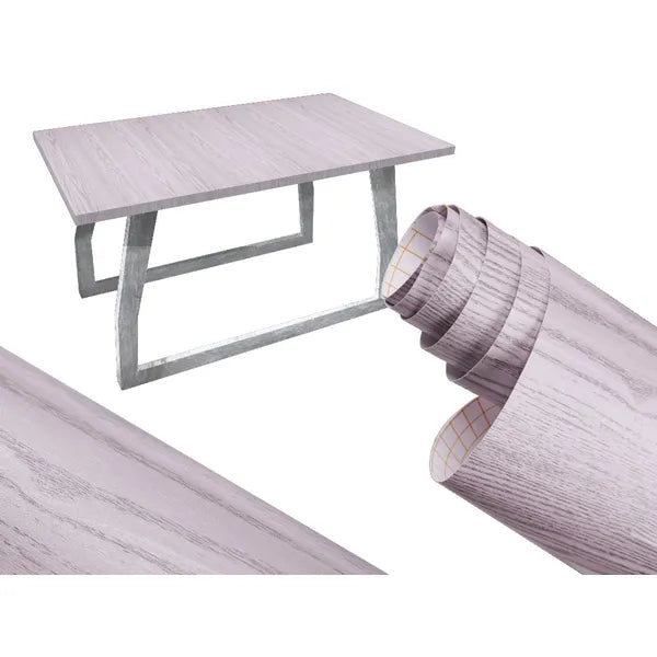 Öntapadós dekorfólia, ezüstszürke tölgy mintás, 1,22×50 m tekercs