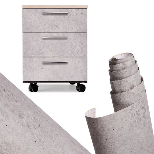 Öntapadós dekorfólia tekercs, kék-szürke cement mintás, 1,22×50 m