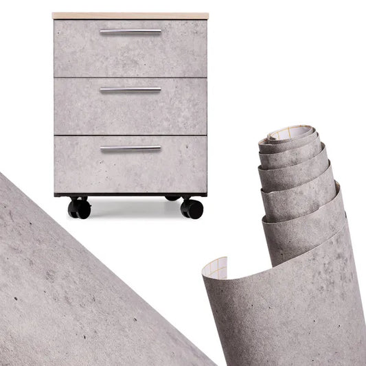 Öntapadós dekorfólia tekercs, kék-szürke cement mintás, 1,22×50 m