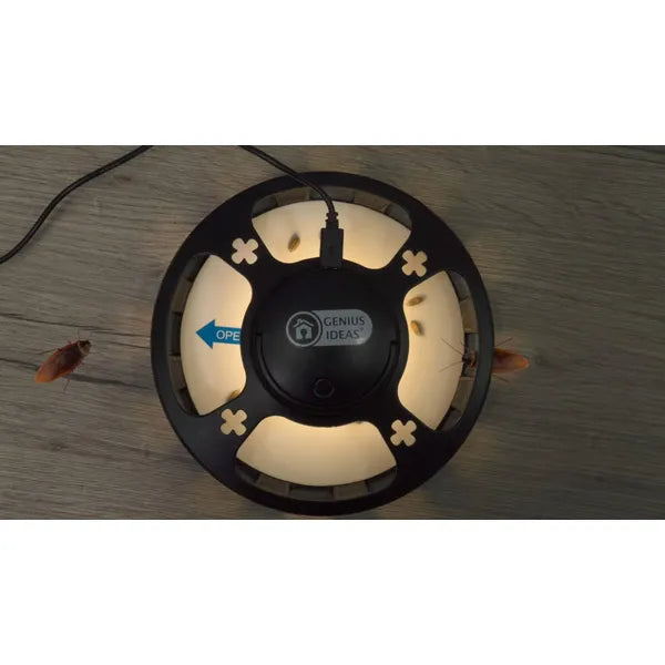 USB beltéri rovarcsapda LED UV fénnyel, csendes ventilátorral, fekete