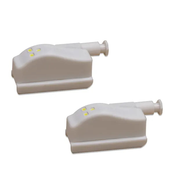 LED zsanérvilágítás 4 darabos szett, 23A/12 V elemmel, szekrényhez, ABS
