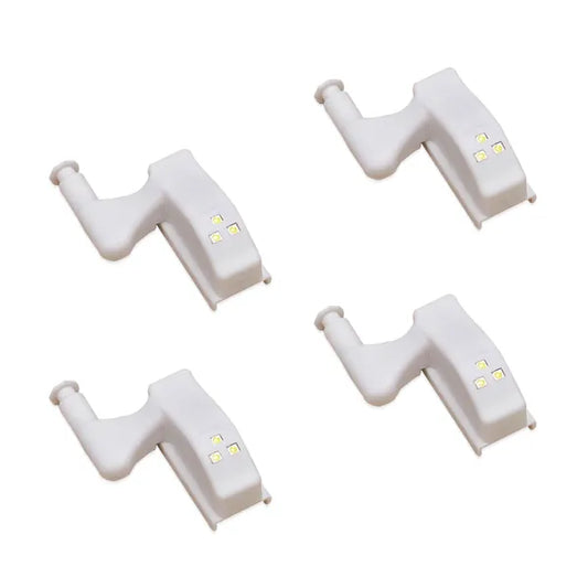 LED zsanérvilágítás 4 darabos szett, 23A/12 V elemmel, szekrényhez, ABS