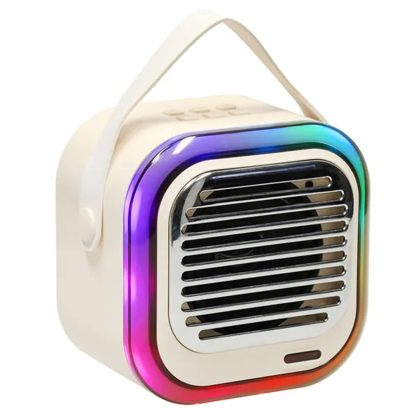 Krém Bluetooth karaoke hangszóró szett 10 W, 2 mikrofon, USB-C